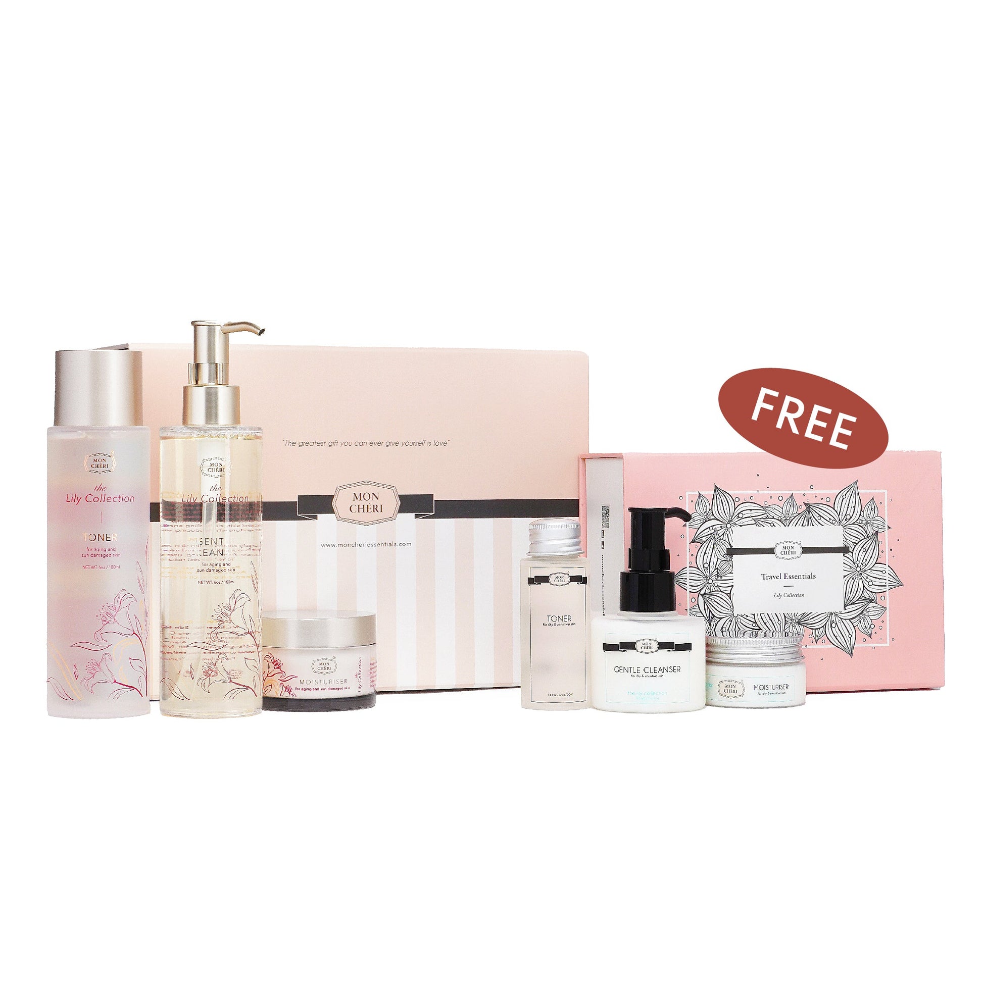 Mon Chéri Esssentials - Lily Anniversary Box for Aging & Sun Damaged Skin